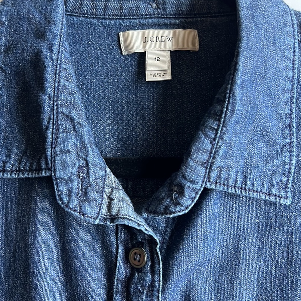 J. Crew Dark Denim Blouse - Picture 3 of 5